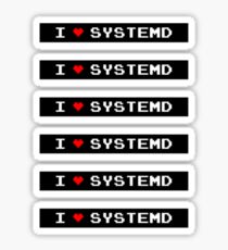 I LOVE SYSTEMD Sticker