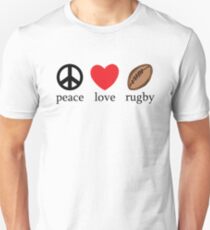 Rugby "Peace Love Rugby" Unisex T-Shirt
