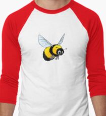 Happily Bumbling Bumble Bee Men's Baseball ¾ T-Shirt