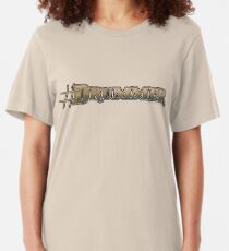 #DRUMMER Hashtag Drummer with Drum Sticks Drumming Design by DrumJunkie Slim Fit T-Shirt