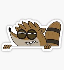 Mischievous Rigby peeking - Regular Show Rigby Sticker