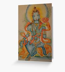 Green Tara: Goddess of Compassion Greeting Card