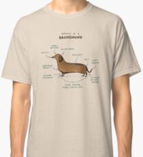 Camiseta clásica Anatomía de un Dachshund