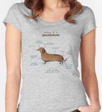 Anatomy of a Dachshund Women's Fitted Scoop T-Shirt