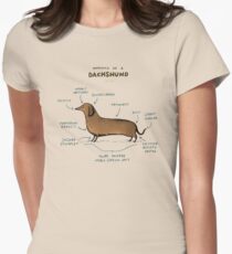 Anatomy of a Dachshund Women's Fitted T-Shirt