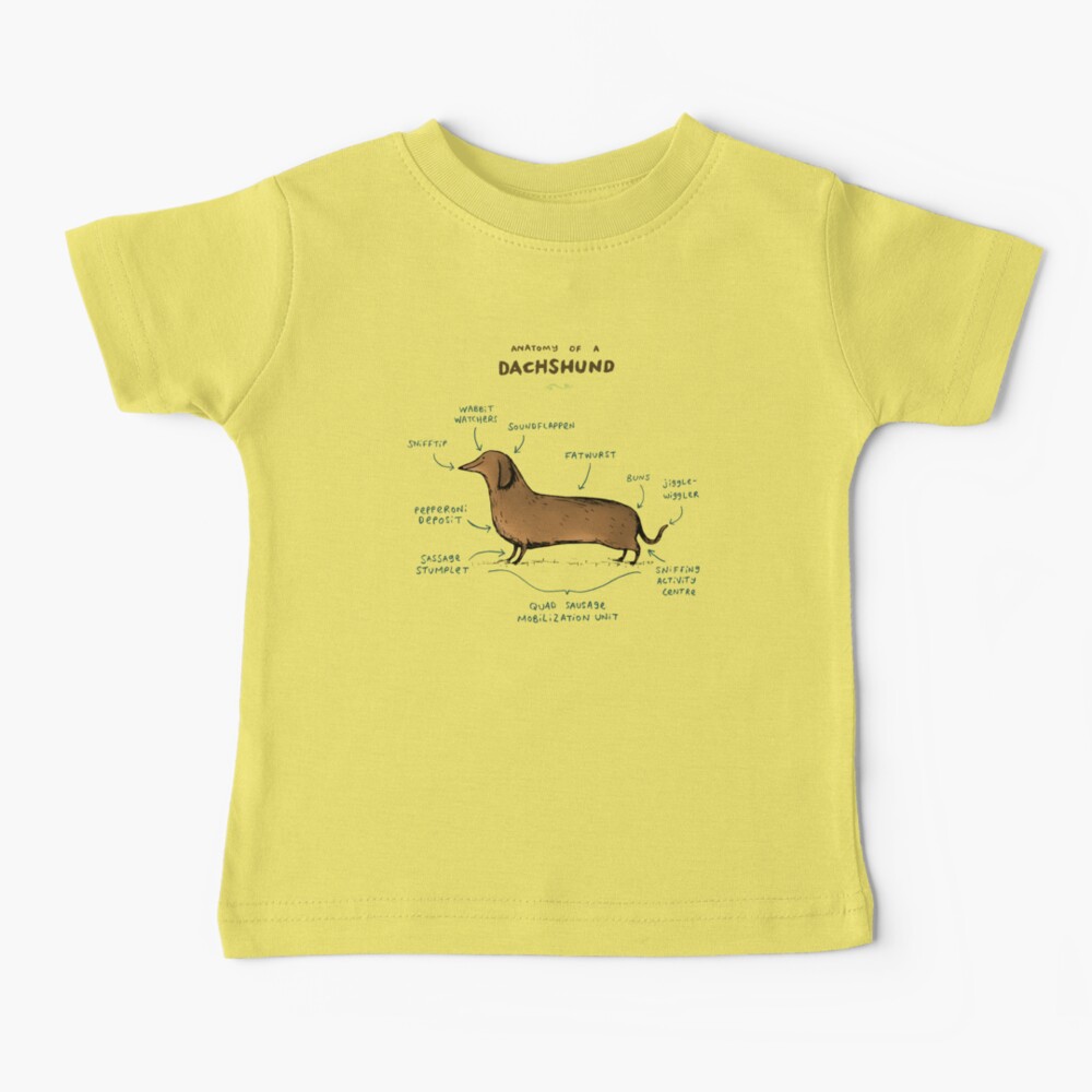 Anatomy of a Dachshund Baby T-Shirt