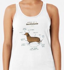 Camiseta con espalda nadadora Anatomía de un Dachshund