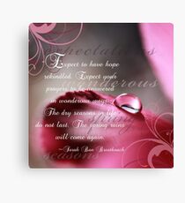 Expectations~ Original Macro Waterdrop Wall Art Canvas Print