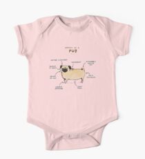 Anatomy of a Pug One Piece - Short Sleeve
