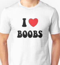 Funny "I Love Boobs" T-Shirt Unisex T-Shirt