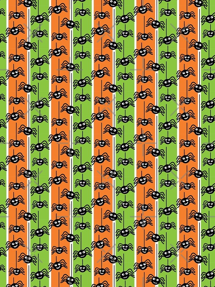 Halloween Spiders Dangling Orange and Green by creativinchi
