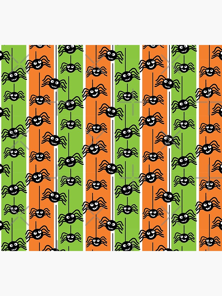 Halloween Spiders Dangling Orange and Green by creativinchi