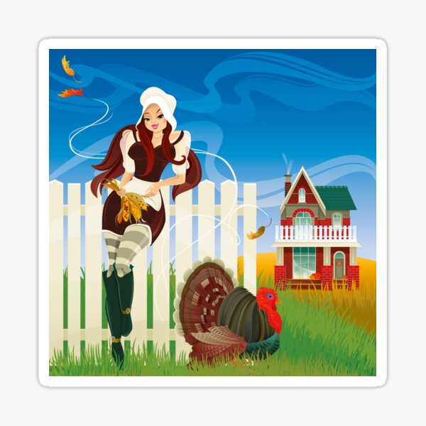 Happy Thanksgiving Day! Glossy Sticker