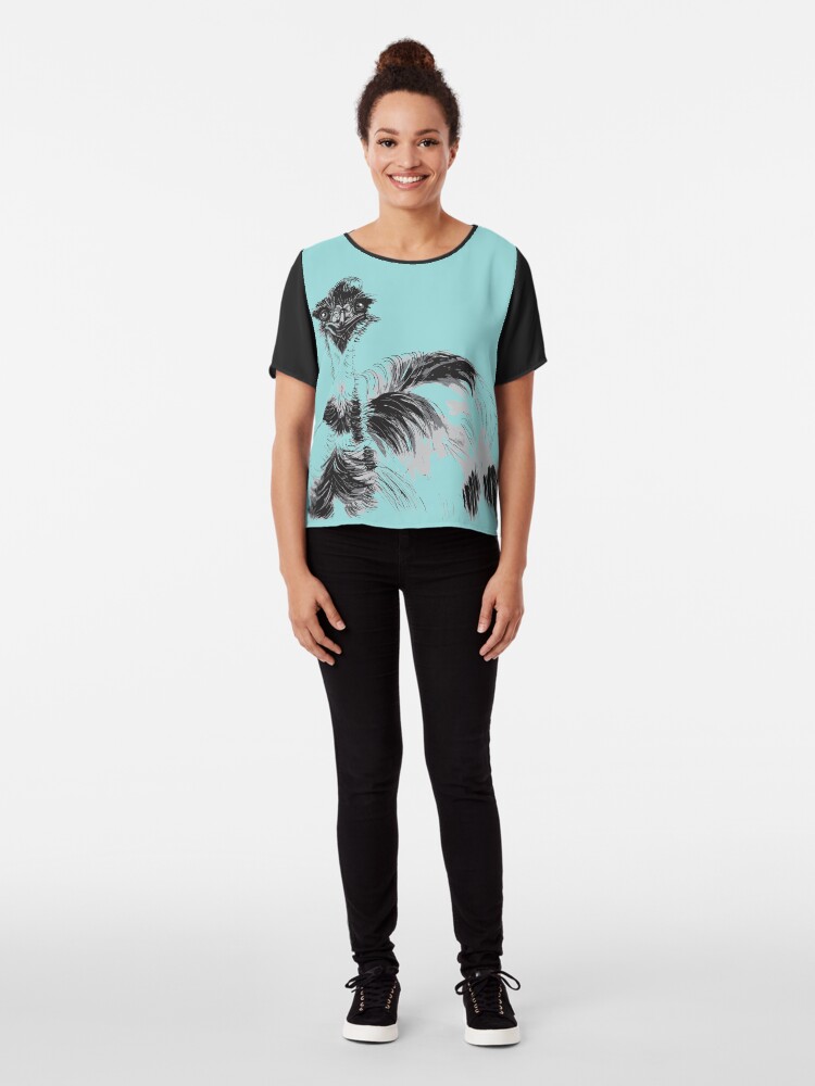 Alternate view of Emu Black and White Chiffon Top