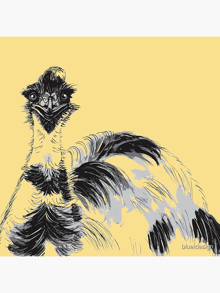 Emu Black and White by blueidesign
