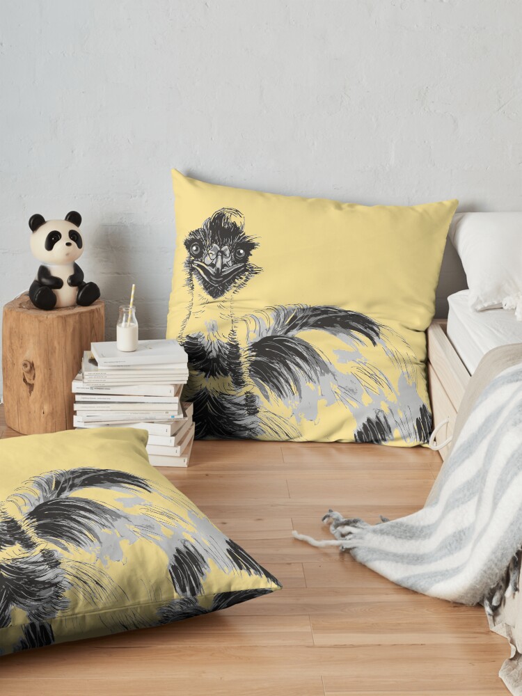 Alternate view of Emu Black and White Floor Pillow