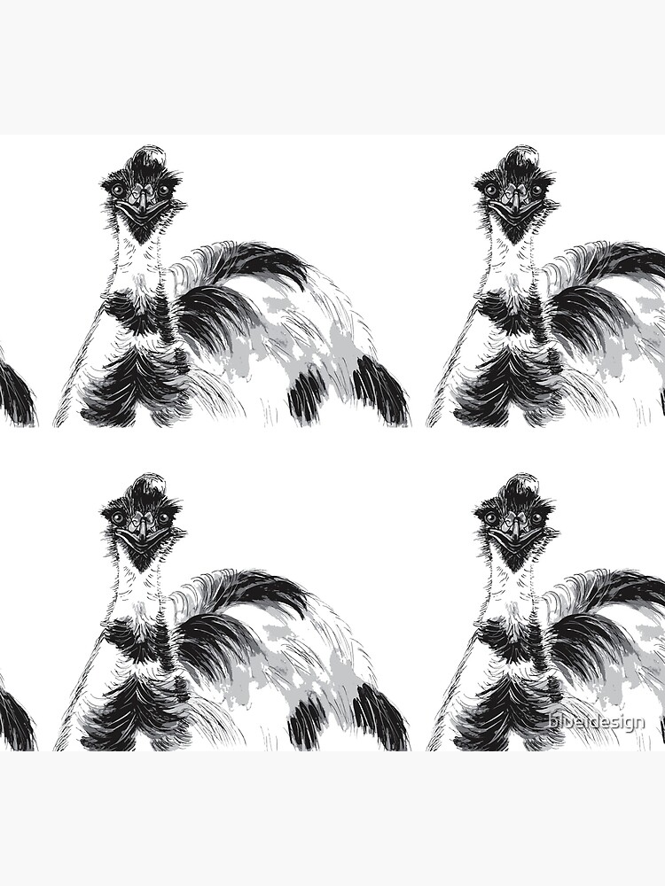 Emu Black and White by blueidesign