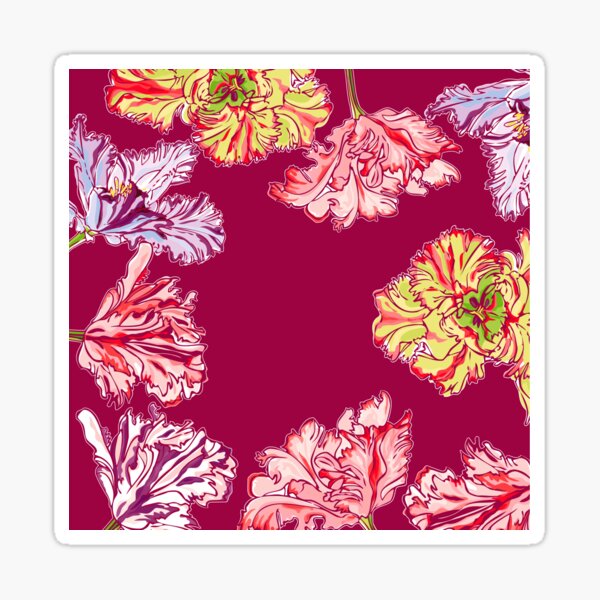 Colorful Tulips Glossy Sticker