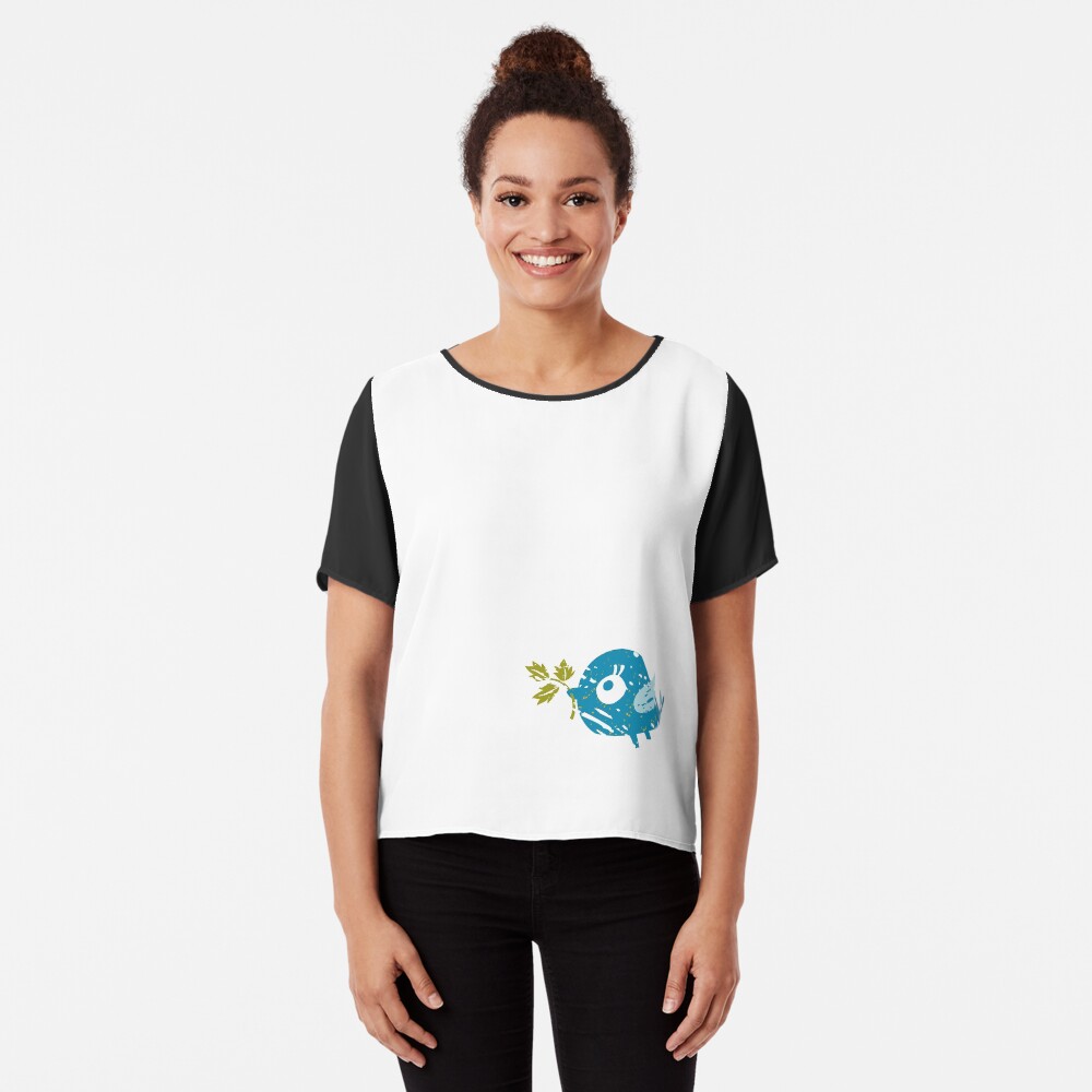 Blue Bird Chiffon Top
