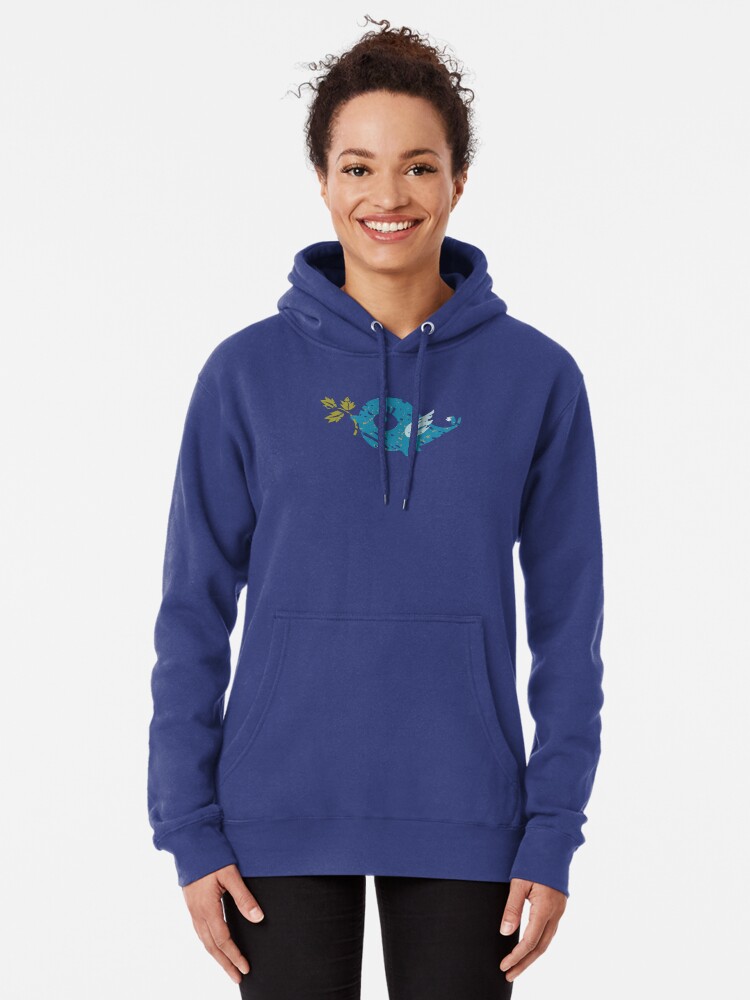 Alternate view of Blue Bird Pullover Hoodie