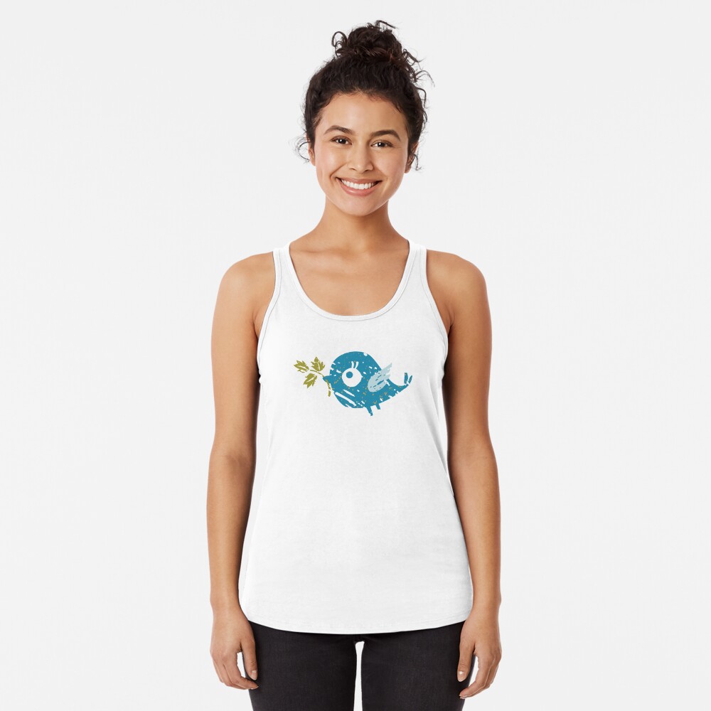 Blue Bird Racerback Tank Top