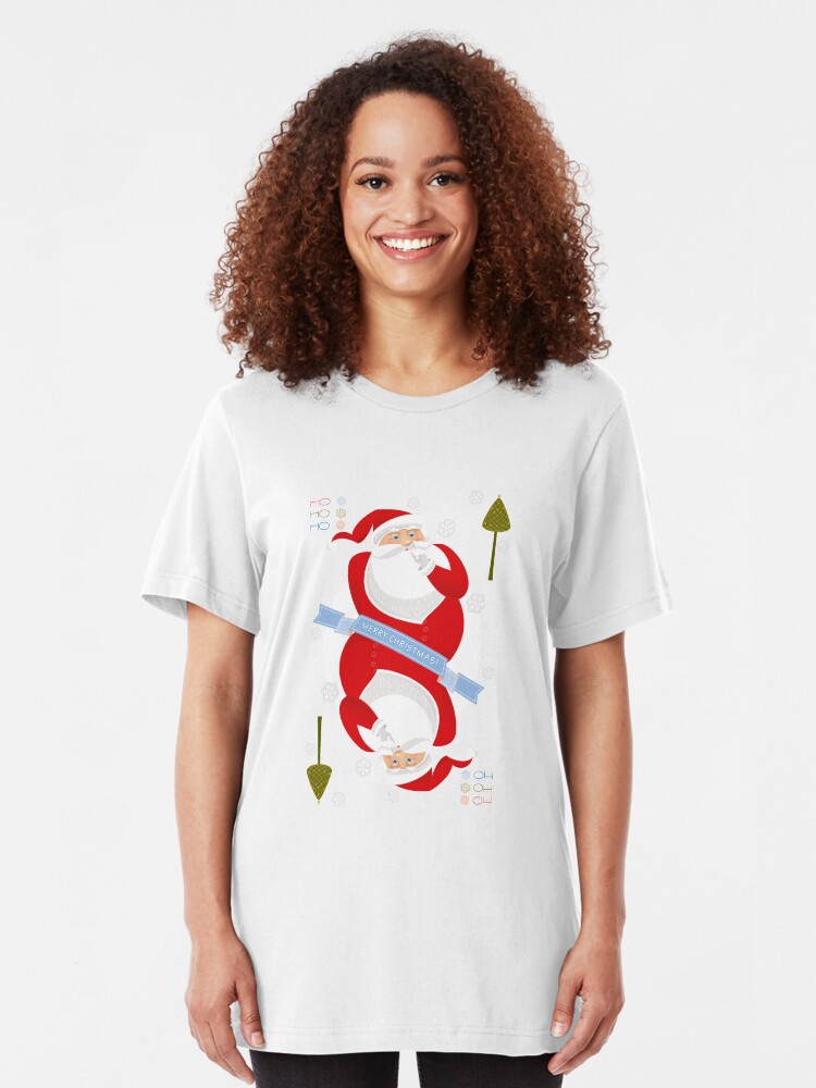Alternate view of Santa. Ho-Ho-Ho! Slim Fit T-Shirt