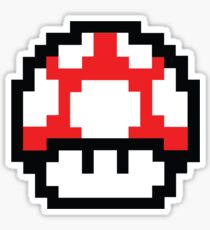 8-Bit Mario Nintendo Mushroom Red Sticker