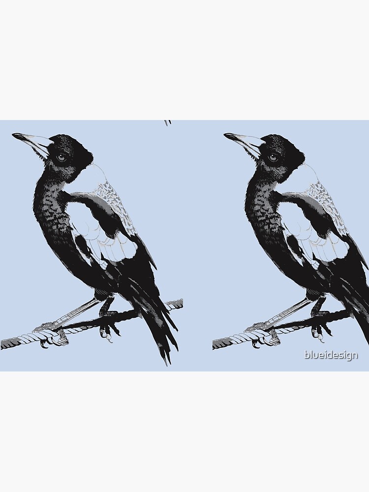 Magpie Black and White by blueidesign