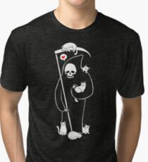 Death Is A Cat Person Tri-blend T-Shirt