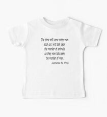 Vegetarian Quote Leonardo Da Vinci Baby Tee