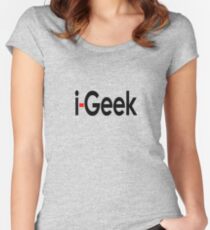 Cool Geek T-Shirt, Fashion Top & Sticker Gift For Fun Women's Fitted Scoop T-Shirt