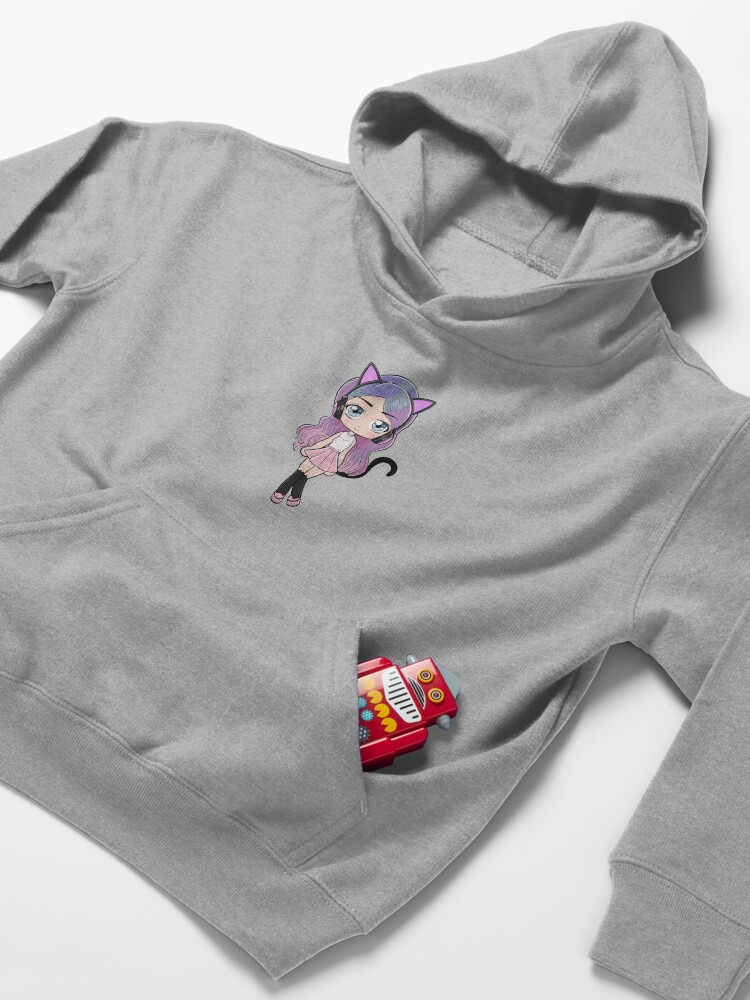 Alternate view of Cutie LDShadow Girl Kids Pullover Hoodie