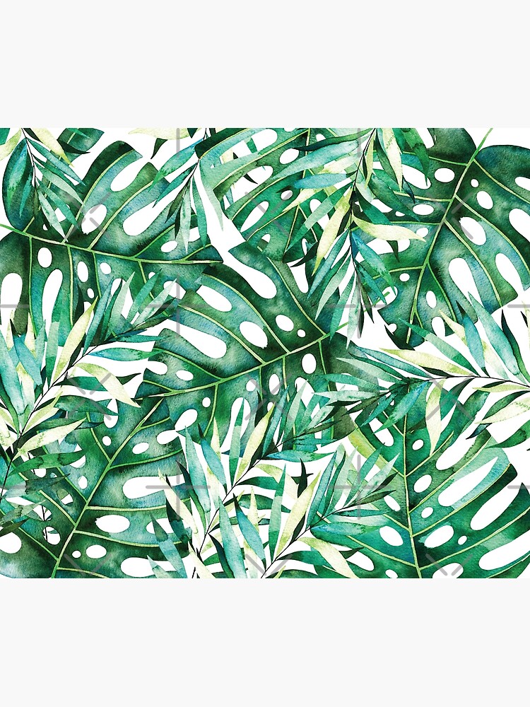 Tropical Leaves Duvet Cover By Primroaddesigns Redbubble