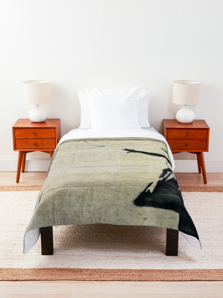 Alternate view of Banksy's Girl with a Red Balloon III Comforter