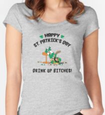 St. Patrick's Day Drink Up Bitches Women's Fitted Scoop T-Shirt