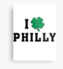 I Love (Shamrock) Philly Metal Print