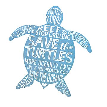 Artwork thumbnail, Save the Turtles - Blue Boho Turtle Silhouette by jitterfly