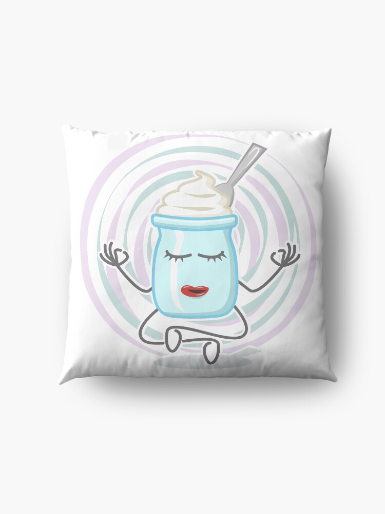 Alternate view of Yogurt Doing Some Yoga Floor Pillow