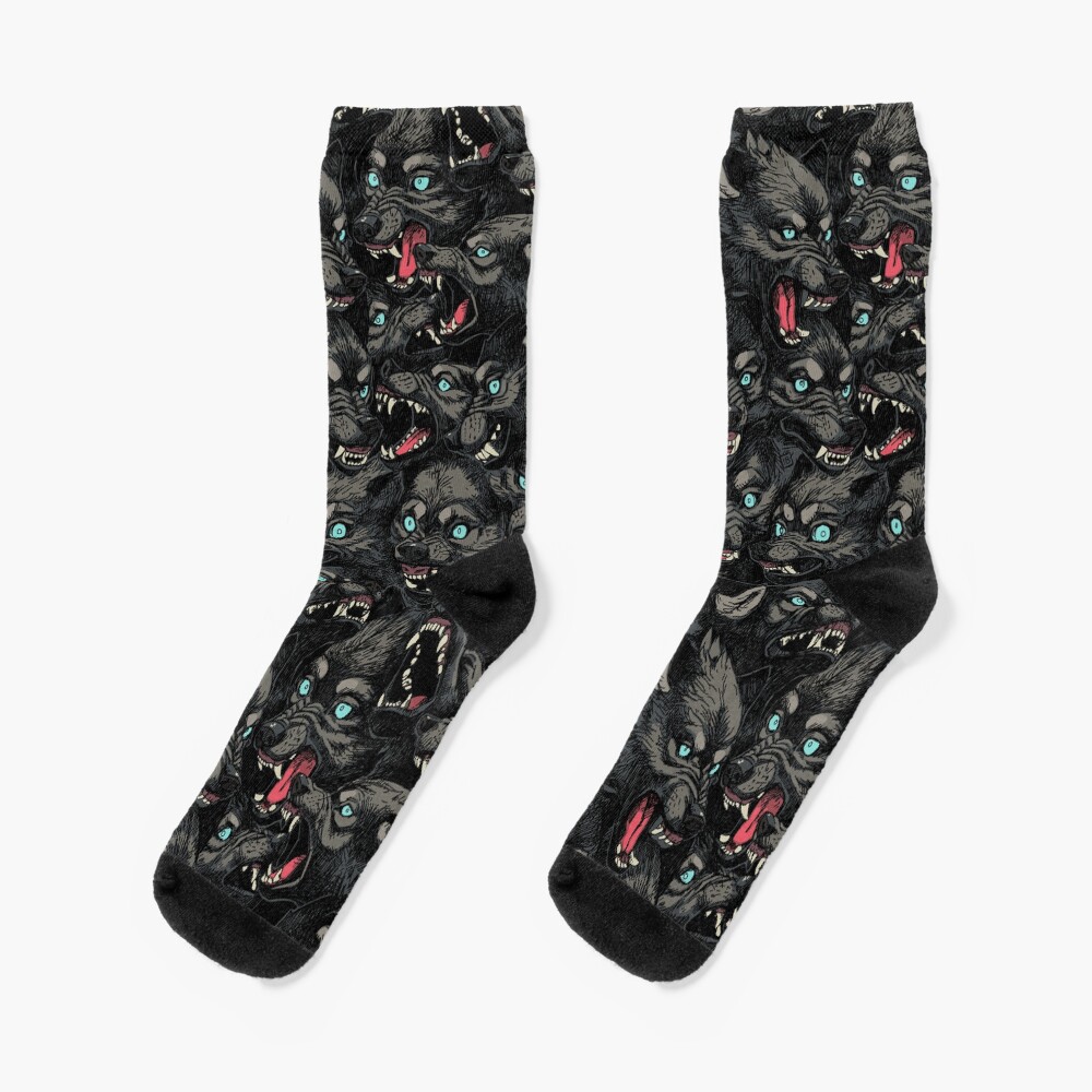 Wolf Pack Pattern Socks