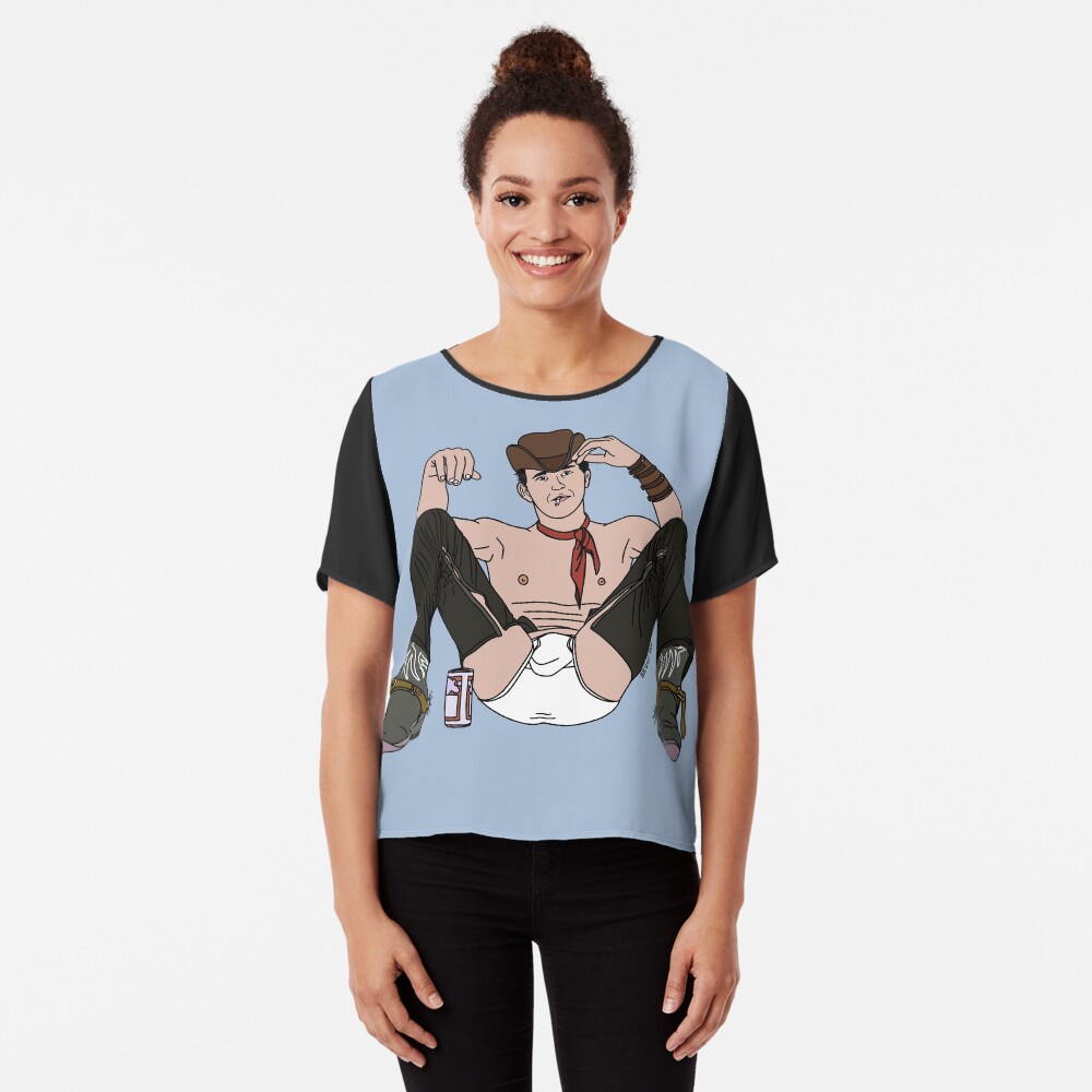 A Midnight Smoke Chiffon Top