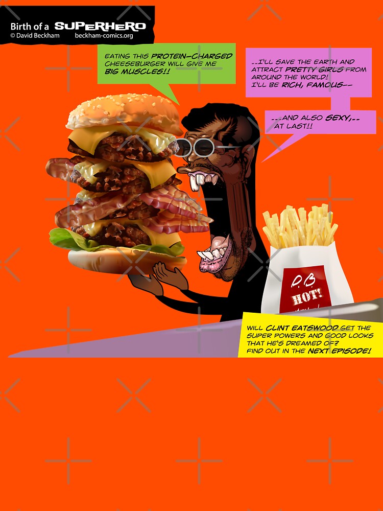 Clint Eatswould Birth of a Superhero Cheeseburger Man by dave-ulmrolls