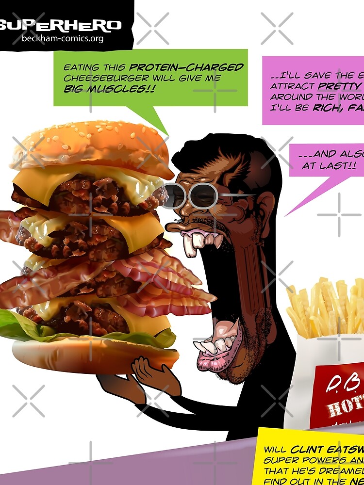 Clint Eatswould Birth of a Superhero Cheeseburger Man by dave-ulmrolls