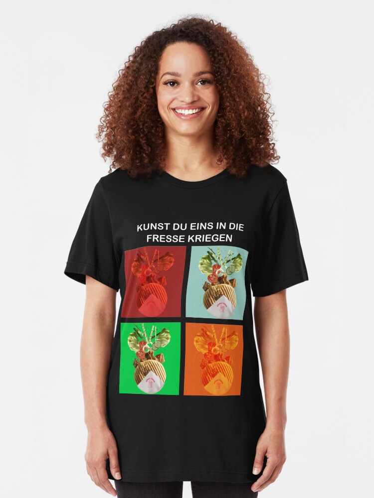 Alternate view of Kebap: Kunst eins in die Fresse Kriegen Slim Fit T-Shirt