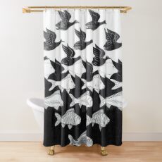 MC Escher Sky and Water I 1938 Artwork for Posters Prints Tshirts Men Women Kids Shower Curtain