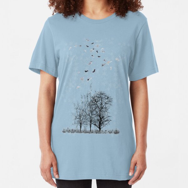 Snowflakes in the Air Slim Fit T-Shirt