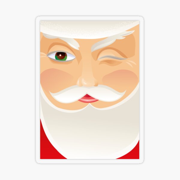Santa Claus Transparent Sticker