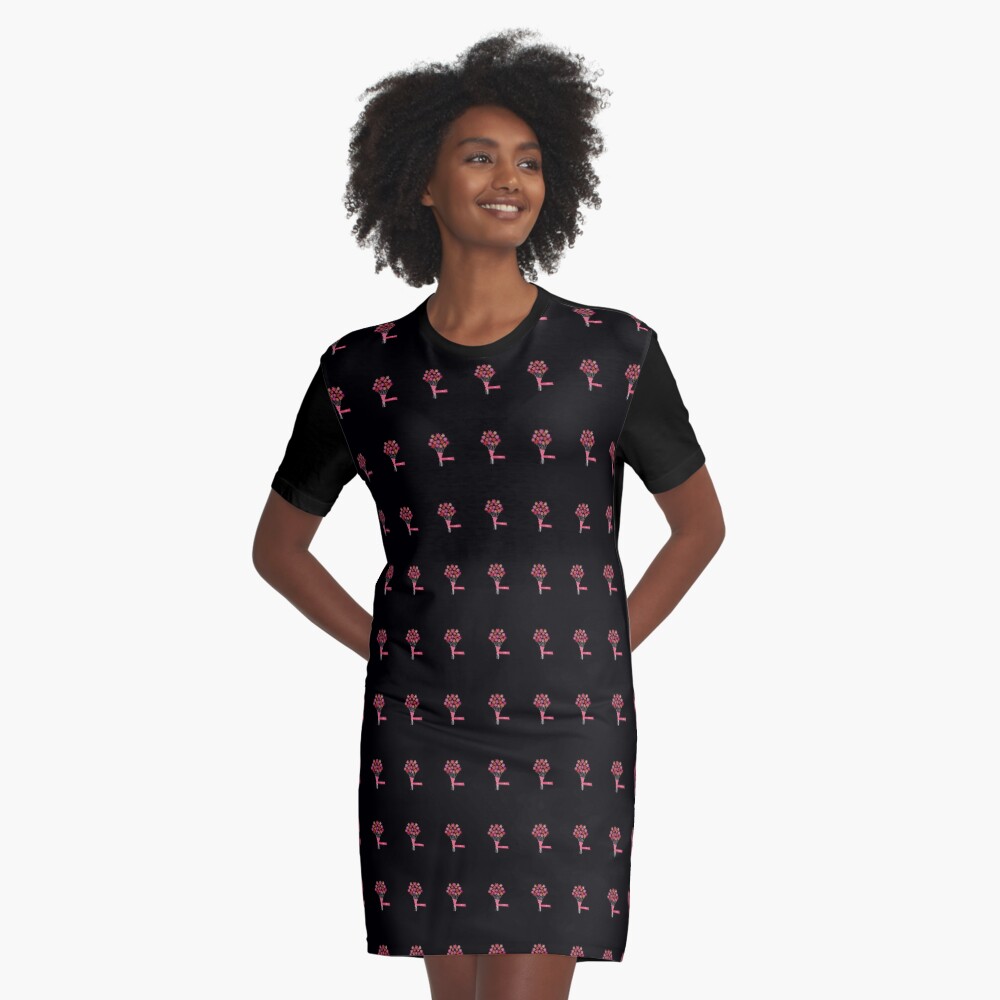 Flowers for You! Graphic T-Shirt Dress