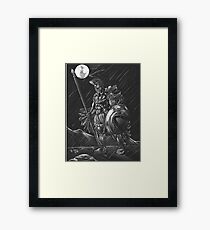 Lost comrades under the moon Framed Print