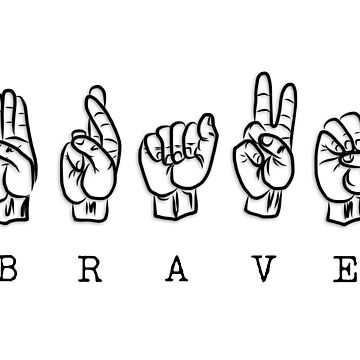 Atlanta Braves Logo ASL Brave Sign Language Inspire Fingerspelling