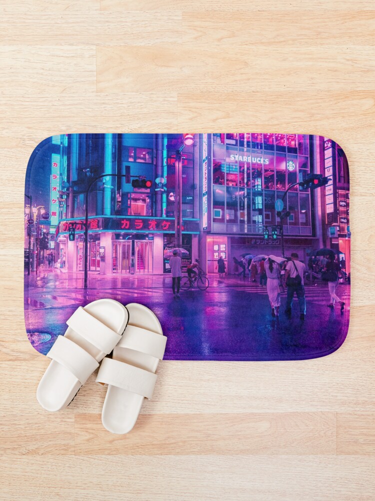 Alternate view of Neon Nostalgia Bath Mat